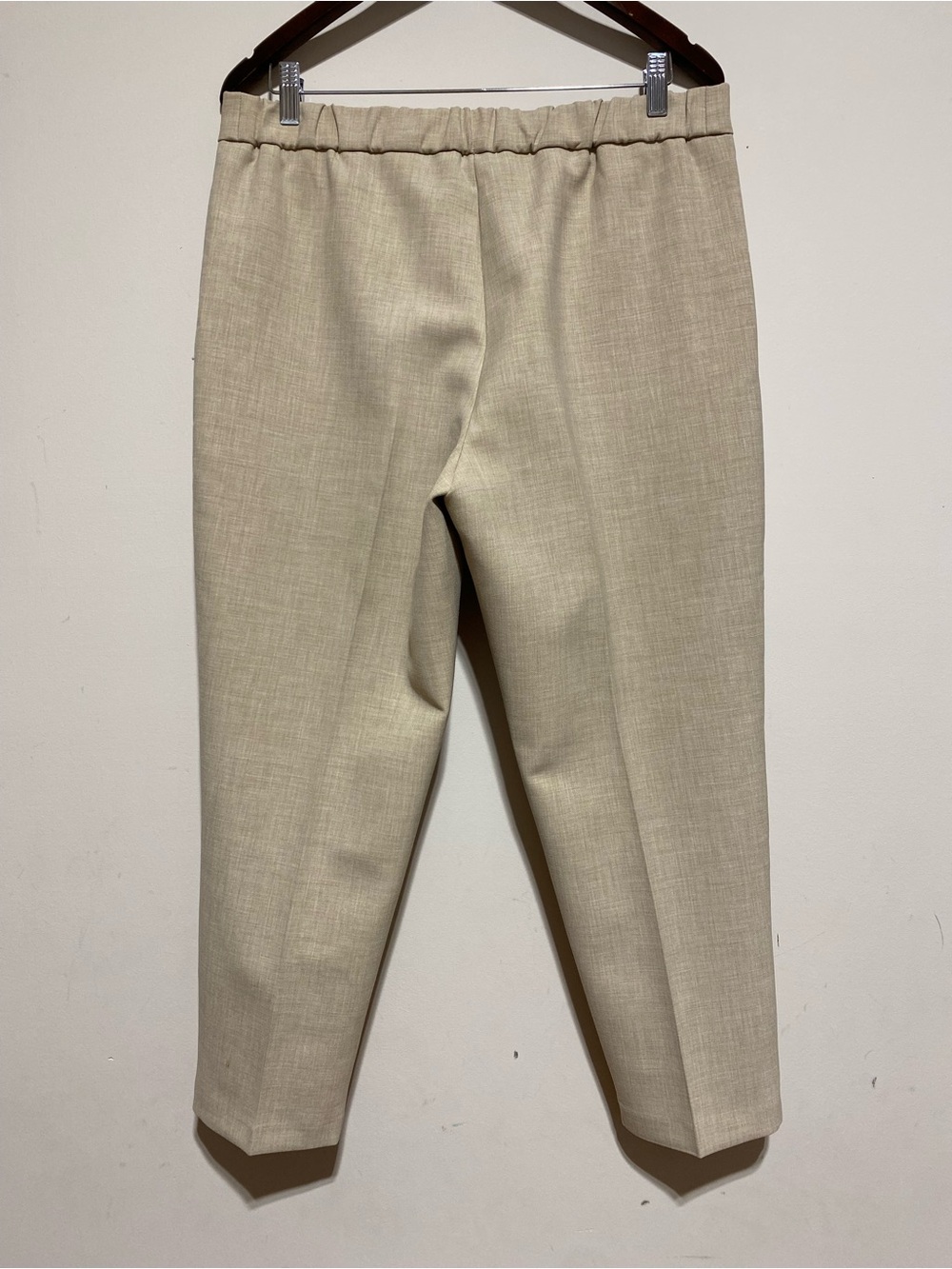 Aritzia Babaton Conan Cropped Pull On Pants Heather Honey Elastic Waist Size 12 - Picture 11 of 16